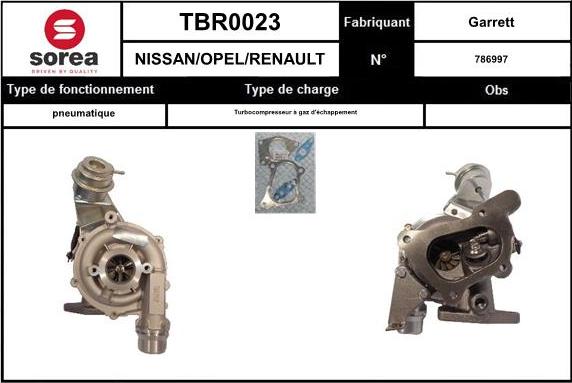 SNRA TBR0023 - Kompresors, Turbopūte ps1.lv
