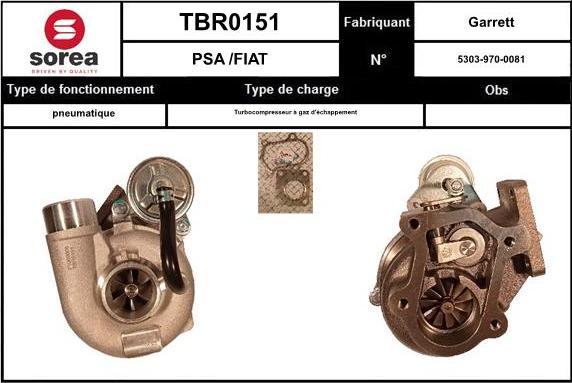 SNRA TBR0151 - Kompresors, Turbopūte ps1.lv