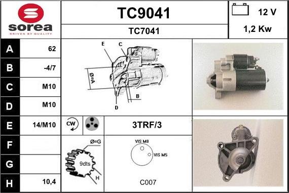 SNRA TC9041 - Starteris ps1.lv