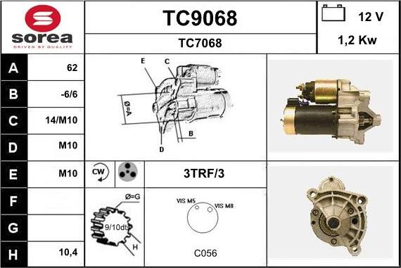 SNRA TC9068 - Starteris ps1.lv