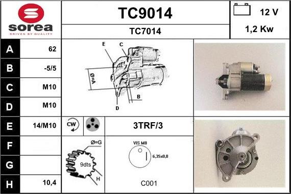 SNRA TC9014 - Starteris ps1.lv