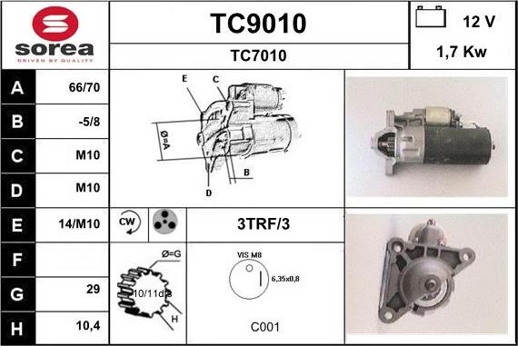 SNRA TC9010 - Starteris ps1.lv