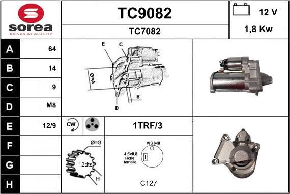 SNRA TC9082 - Starteris ps1.lv