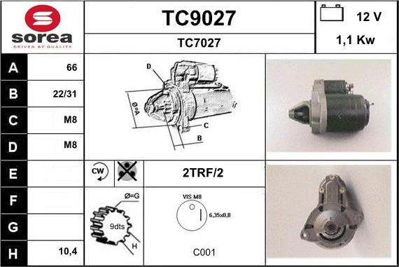 SNRA TC9027 - Starteris ps1.lv