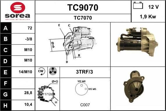 SNRA TC9070 - Starteris ps1.lv