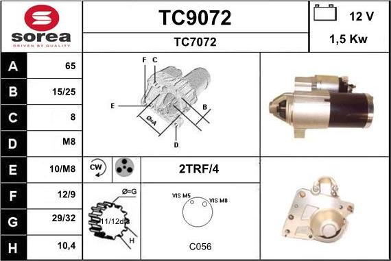 SNRA TC9072 - Starteris ps1.lv