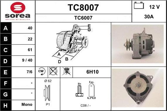 SNRA TC8007 - Ģenerators ps1.lv