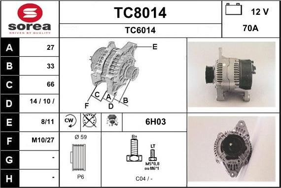 SNRA TC8014 - Ģenerators ps1.lv