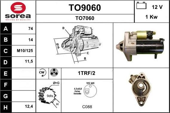 SNRA TO9060 - Starteris ps1.lv