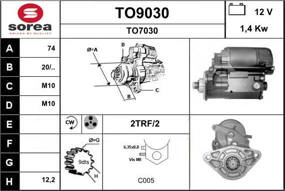 SNRA TO9030 - Starteris ps1.lv