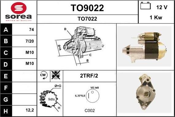 SNRA TO9022 - Starteris ps1.lv