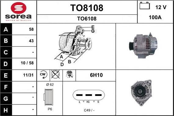 SNRA TO8108 - Ģenerators ps1.lv