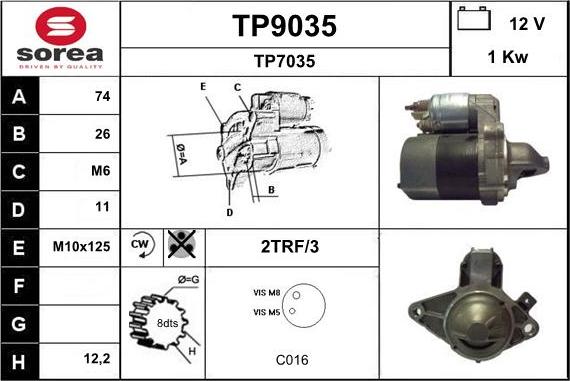 SNRA TP9035 - Starteris ps1.lv