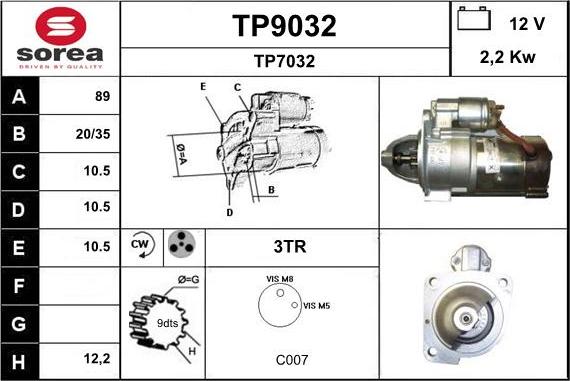 SNRA TP9032 - Starteris ps1.lv