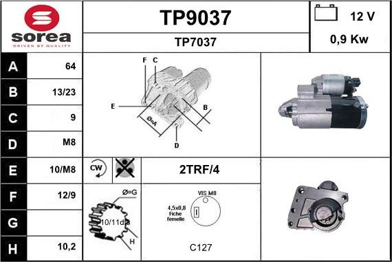 SNRA TP9037 - Starteris ps1.lv