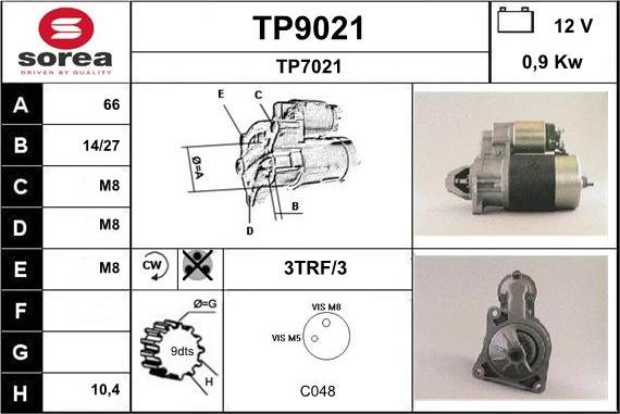 SNRA TP9021 - Starteris ps1.lv