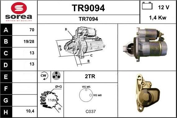 SNRA TR9094 - Starteris ps1.lv