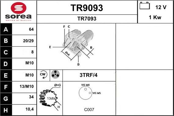 SNRA TR9093 - Starteris ps1.lv