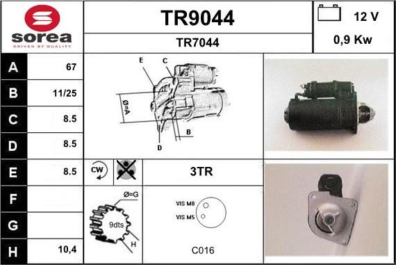 SNRA TR9044 - Starteris ps1.lv