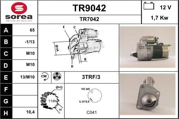 SNRA TR9042 - Starteris ps1.lv