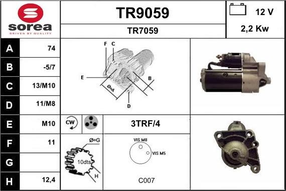 SNRA TR9059 - Starteris ps1.lv