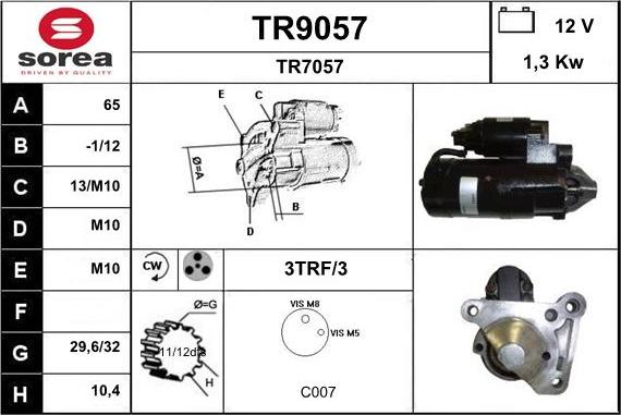 SNRA TR9057 - Starteris ps1.lv