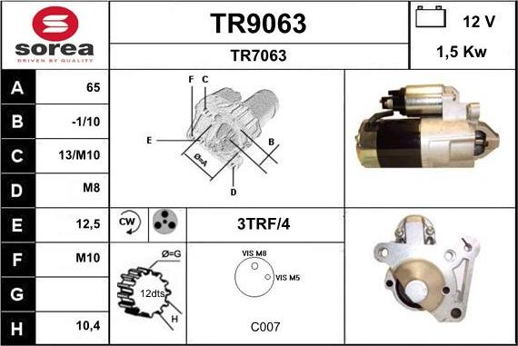 SNRA TR9063 - Starteris ps1.lv