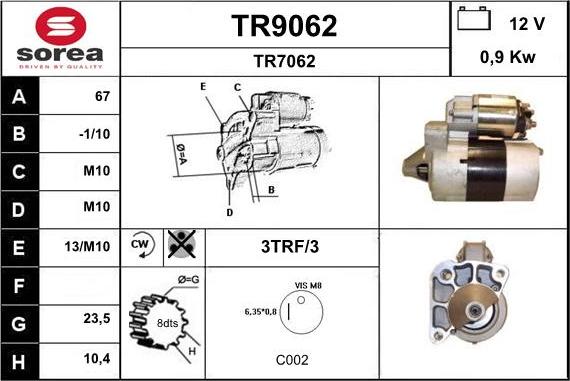 SNRA TR9062 - Starteris ps1.lv