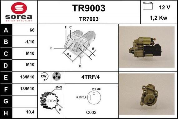 SNRA TR9003 - Starteris ps1.lv