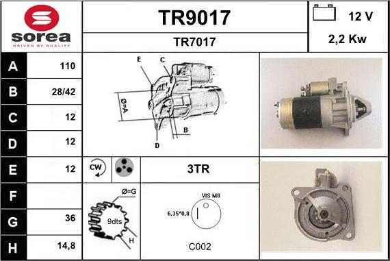 SNRA TR9017 - Starteris ps1.lv