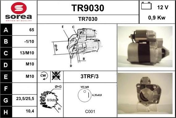 SNRA TR9030 - Starteris ps1.lv