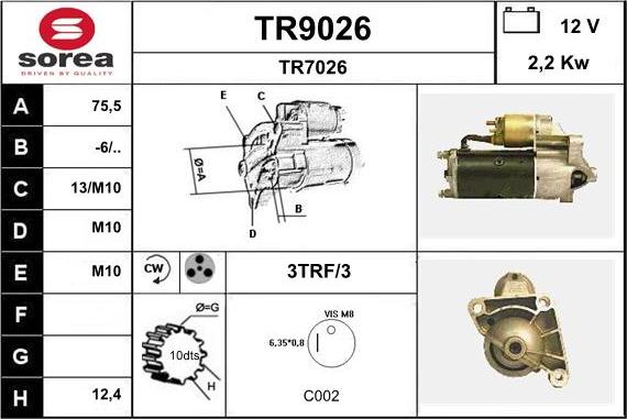 SNRA TR9026 - Starteris ps1.lv