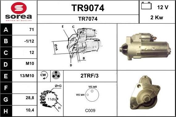 SNRA TR9074 - Starteris ps1.lv