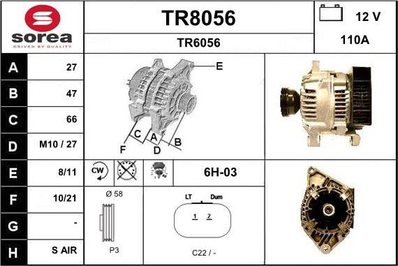 SNRA TR8056 - Ģenerators ps1.lv