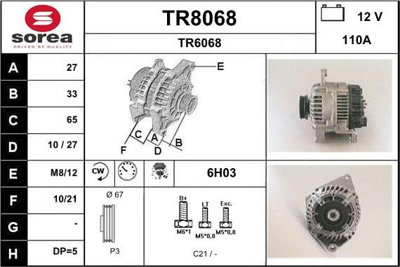 SNRA TR8068 - Ģenerators ps1.lv