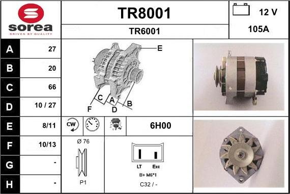 SNRA TR8001 - Ģenerators ps1.lv