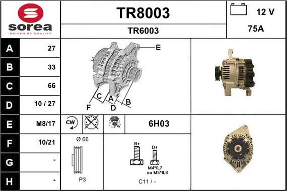 SNRA TR8003 - Ģenerators ps1.lv