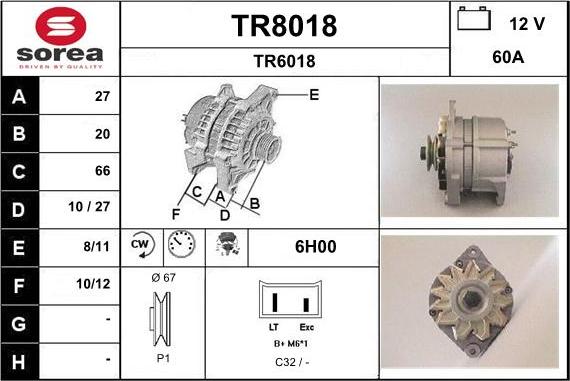 SNRA TR8018 - Ģenerators ps1.lv