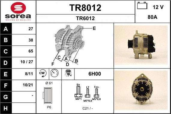 SNRA TR8012 - Ģenerators ps1.lv