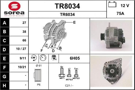 SNRA TR8034 - Ģenerators ps1.lv