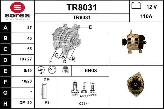 SNRA TR8031 - Ģenerators ps1.lv