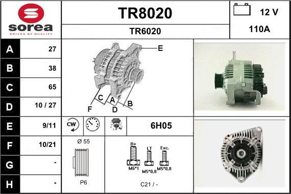 SNRA TR8020 - Ģenerators ps1.lv