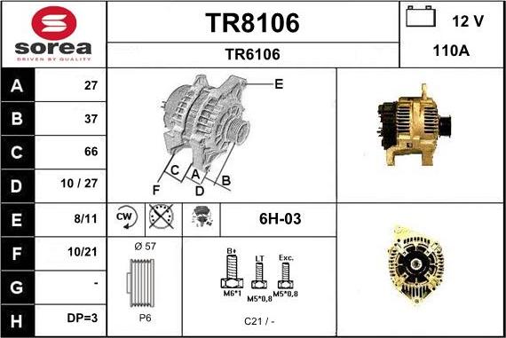 SNRA TR8106 - Ģenerators ps1.lv