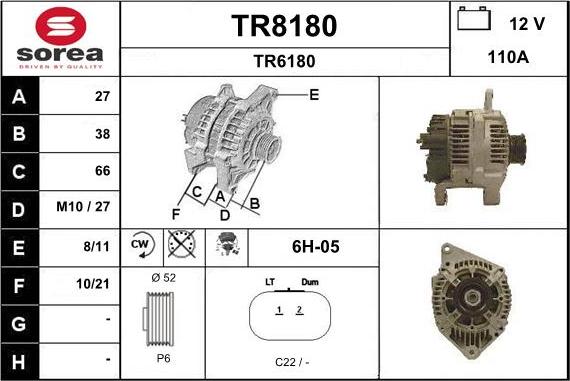 SNRA TR8180 - Ģenerators ps1.lv