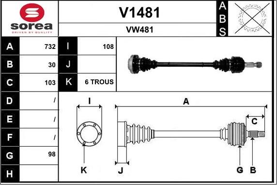 SNRA V1481 - Piedziņas vārpsta ps1.lv