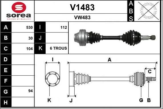 SNRA V1483 - Piedziņas vārpsta ps1.lv