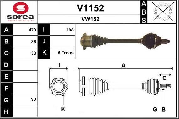 SNRA V1152 - Piedziņas vārpsta ps1.lv