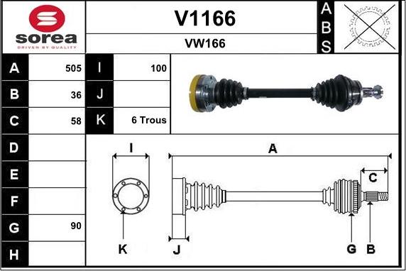 SNRA V1166 - Piedziņas vārpsta ps1.lv