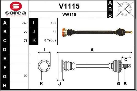 SNRA V1115 - Piedziņas vārpsta ps1.lv