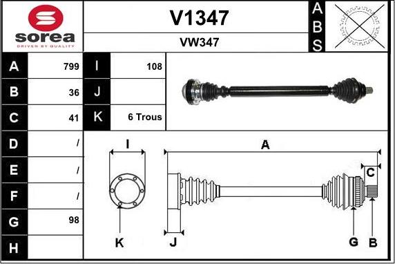 SNRA V1347 - Piedziņas vārpsta ps1.lv